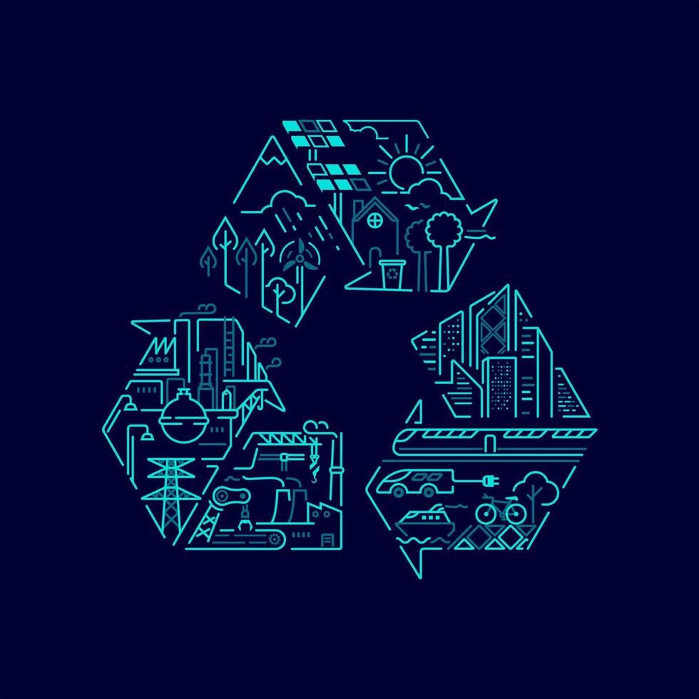 Eco recycle illustration